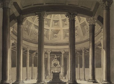 Stage Design for Temple of Vesta by Karl Friedrich Schinkel